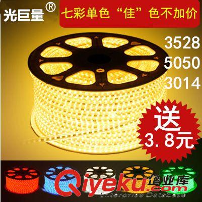 5050燈帶高亮RGB戶外LED燈帶60珠高壓220V柜臺裝修軟燈條
