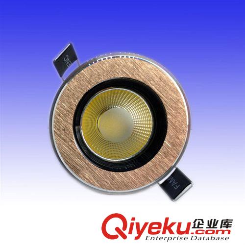 中山揚誠照明：led筒燈 3W 5W 車紋玫瑰金 COB 廠家直銷天花燈