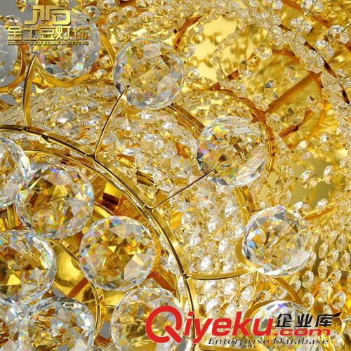 水晶燈 奢華LED金色客廳水晶燈 吸頂燈圓形臥室燈具 廠家批發(fā)原始圖片3