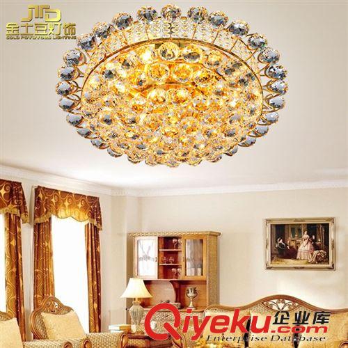 吸頂燈 金色奢華水晶燈 時尚臥室燈 歐式客廳餐廳燈飾 廠家批發原始圖片2
