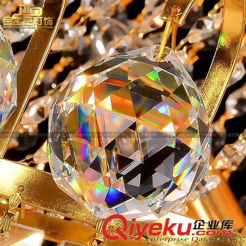 廠家批發 金色黃色大廳吊燈 別墅復式樓客廳水晶大吊燈 樓梯燈具原始圖片2