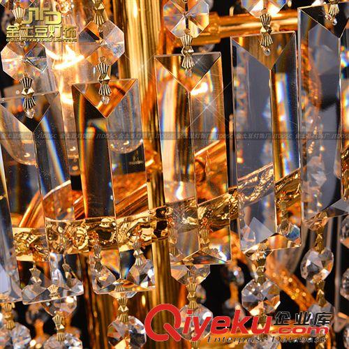 樓梯大吊燈 金色奢華客廳吊燈 復(fù)式樓梯燈 水晶長吊燈 廠家批發(fā)原始圖片3