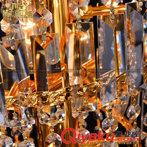 吊燈 金色奢華復式樓梯燈具 創(chuàng)意水晶長吊燈 廠家批發(fā)原始圖片3