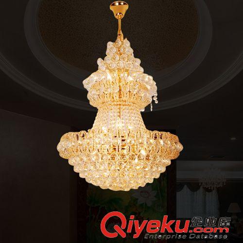 豪華水晶燈 現(xiàn)代金色水晶客廳燈 時(shí)尚臥室餐廳吊燈燈具 廠家批發(fā)原始圖片2