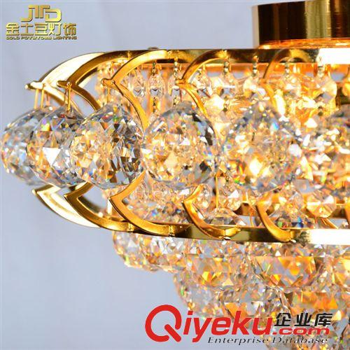 吸頂燈 金色奢華水晶燈 時尚臥室燈 歐式客廳餐廳燈飾 廠家批發原始圖片3