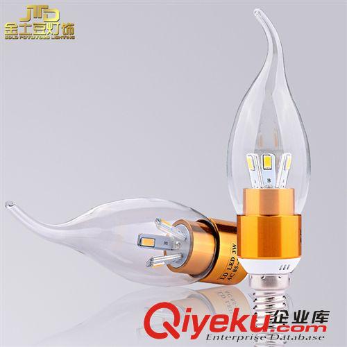 蠟燭LED尖泡 拉尾燈 燈泡  E14小螺口光源3W5w超亮 古鎮(zhèn)廠家批發(fā)
