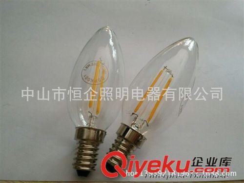 廠家新品LED燈絲燈 LED鎢絲燈蠟燭燈 1.8W鎢絲LED蠟燭燈
