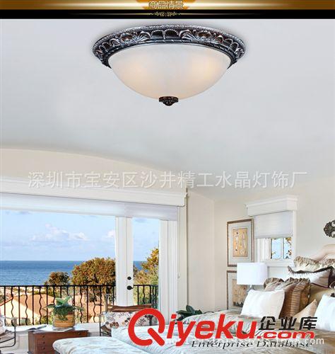 玻璃樹脂吸頂燈歐式仿古客廳臥室燈簡約書房燈過道陽臺燈一件代發