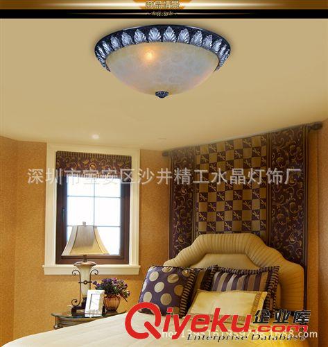 精工歐式簡約樹脂吸頂燈臥室書房圓形玻璃頂燈陽臺過道燈一件批發