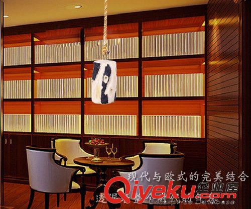 個性復古酒吧吊燈咖啡廳吧臺吊燈茶樓餐廳吊燈美式鄉村吊燈樹脂燈原始圖片3
