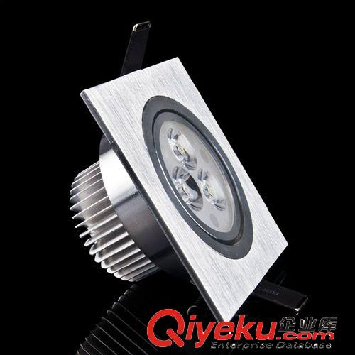 LED雙頭拉絲銀射燈全套斗膽燈方形天花燈3w6w10w12w14w客廳格柵燈原始圖片3