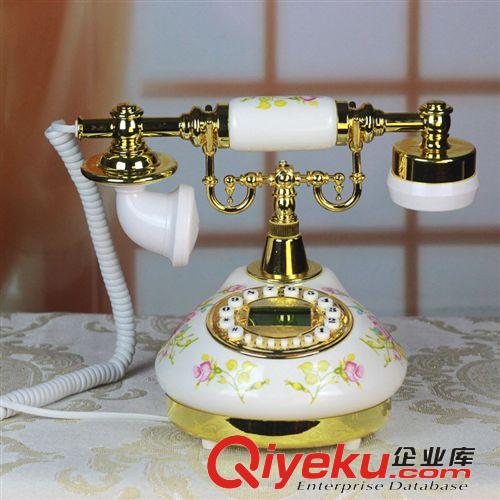 現(xiàn)代簡約風格陶瓷仿古電話機 喬遷新居禮品 家居飾品 工藝品原始圖片3