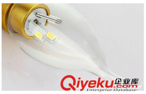 LED廠家直銷led蠟燭燈, 3w尖泡燈  批發(fā) 筒燈內(nèi)裝燈具，吊燈配燈原始圖片2