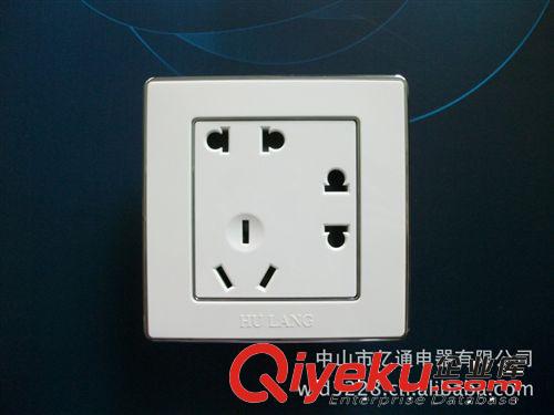 廠家直銷86型墻壁插座 戶朗D3系列 10A 7孔墻壁插座 美觀安全耐用