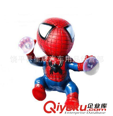 可愛Q版蜘蛛俠Spider man吸盤公仔、車內裝飾（紅、黑）原始圖片3
