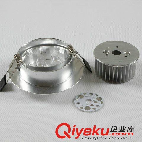 3WLED天花燈外殼套件配太陽花 LED天花燈外殼套件 3w天花燈外殼