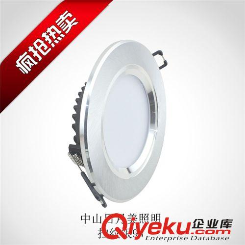 新款掃紋銀led超薄商業(yè)家用筒燈3W/5W/7W/9W/12W/18WLED廠家直銷