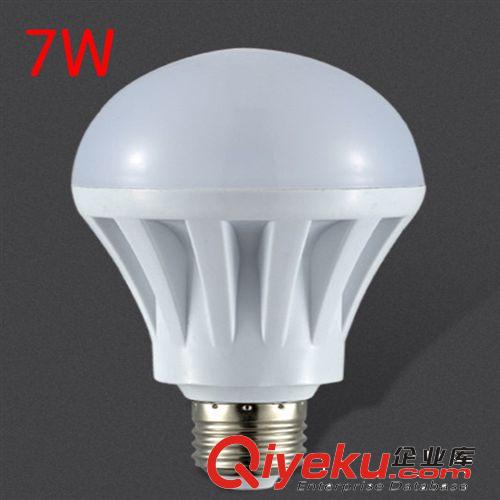 廠家直銷 LED塑料塑膠球泡燈3W 5W 7W9W貼片球泡燈 E14 螺口原始圖片3