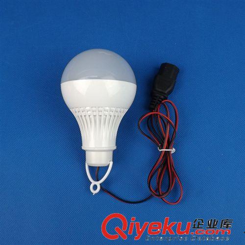 品字插12v-80vled夜市應(yīng)急照明地攤電動車電瓶燈5w7w9w低壓球泡燈