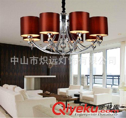 中山燈飾廠家  供應客廳臥室現代時尚簡約納米電鍍鐵藝水晶吊燈