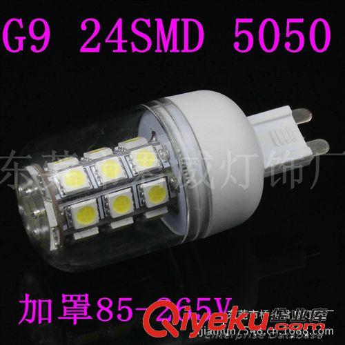 君威供應G9LED玉米燈 24SMD 5050LED照明燈系列 加透明罩