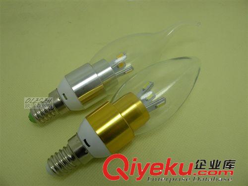 led蠟燭泡360度 三叉 led尖泡 拉尾 E14E27 3w4w5w 水晶吊燈光源