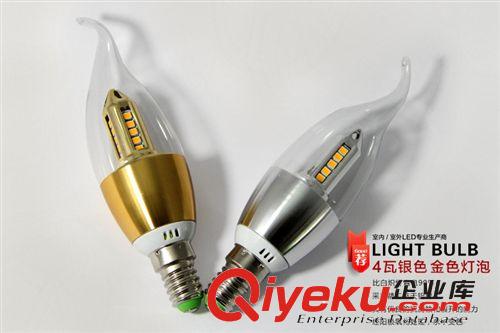 廠家直銷5W 蠟燭燈 E14尖泡拉尾 LED節能燈泡 吊燈光源原始圖片2