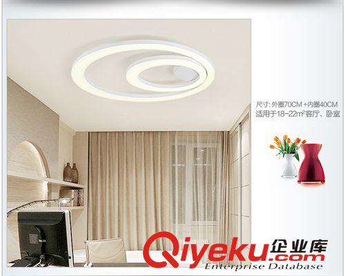 客廳燈現(xiàn)代簡約吸頂燈LED水晶燈具時尚圓形臥室餐廳亞克力吊燈飾原始圖片2