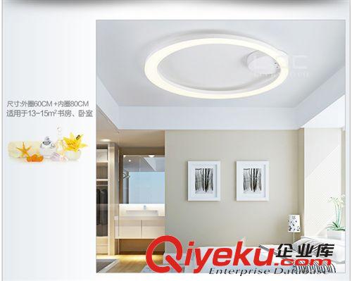 客廳燈現(xiàn)代簡約吸頂燈LED水晶燈具時尚圓形臥室餐廳亞克力吊燈飾原始圖片3