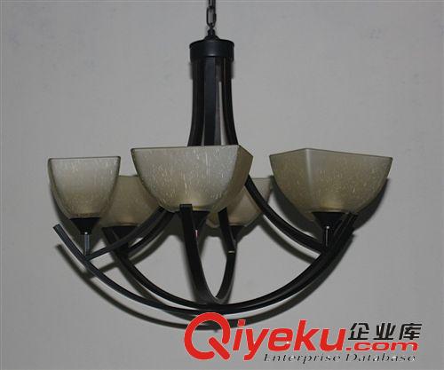 美式鄉(xiāng)村吊燈 簡(jiǎn)約田園客廳臥室燈具 歐式復(fù)古鐵藝燈具4 6頭吊燈原始圖片3