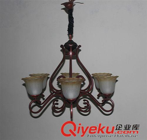 簡歐美式鄉(xiāng)村復古藝術吊燈 創(chuàng)意客廳餐廳6頭吊燈鄉(xiāng)村田園風格燈具原始圖片2