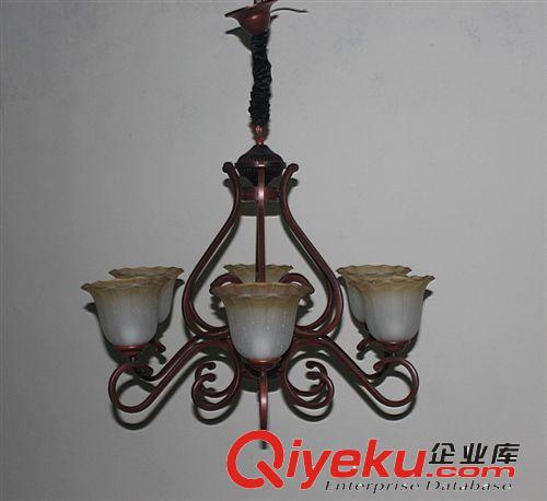 簡歐美式鄉(xiāng)村復古藝術吊燈 創(chuàng)意客廳餐廳6頭吊燈鄉(xiāng)村田園風格燈具原始圖片3