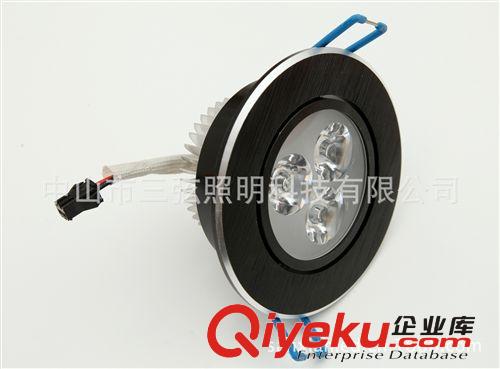 三弦之光led天花燈3W沙黑太陽花原始圖片3