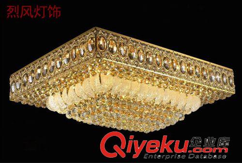 烈風燈飾 廠價直銷黃色水晶燈吸頂燈臥室客廳燈飾燈具LF8830