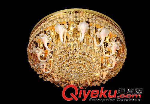 廠價(jià)直銷(xiāo)新款黃色水晶燈吸頂燈臥室客廳燈飾燈具LF8259