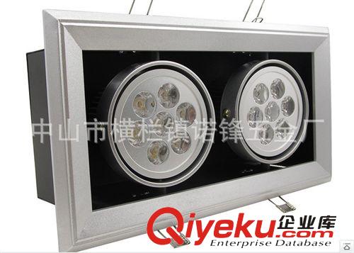 【全店促銷】廠家直銷14w雙眼格柵射燈 AR70兩頭豆膽燈套件原始圖片2