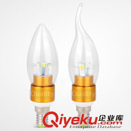 3WLED三叉蠟燭燈泡節(jié)能透明貼片E14尖泡拉尾泡吊燈光源螺口單燈