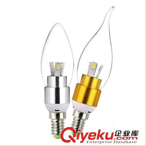 供應高亮度高品質LED3W蠟燭燈泡