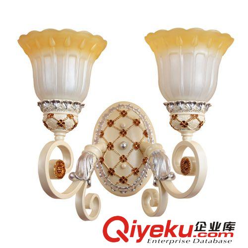 臥室雙頭壁燈 創(chuàng)意時尚雕花床頭燈 LED歐式簡約廠家直銷tj批發(fā)原始圖片2