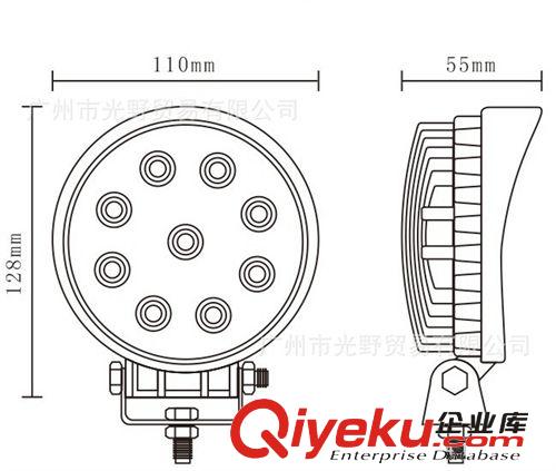 工廠直批LED工作燈，車頂燈9燈27W工程燈，射燈原始圖片3