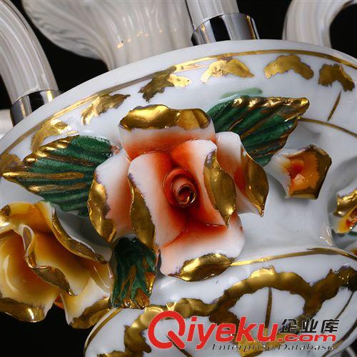 億盞燈照明 客廳餐廳臥室酒店吊燈 歐式奢華時尚陶瓷水晶吊燈原始圖片3