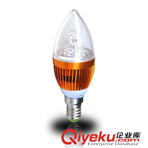 【企業(yè)集采】  led蠟燭燈 led燈泡 水晶蠟燭燈光源 3W 尖泡 拉尾