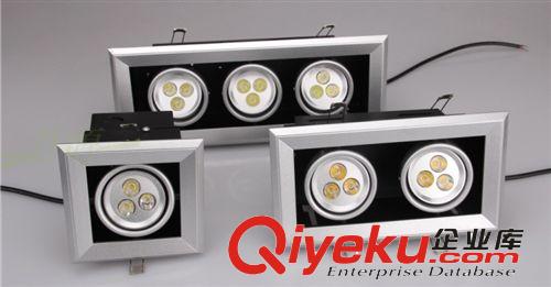 LED射燈格柵燈 豆膽燈單頭雙頭三頭3w5W7W燈具環(huán)保省電豆膽燈原始圖片3