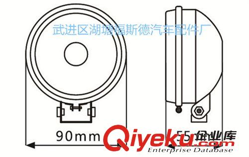 車燈3寸圓燈封閉燈總成87霧燈前照燈汽車配件汽車燈大燈總成原始圖片2