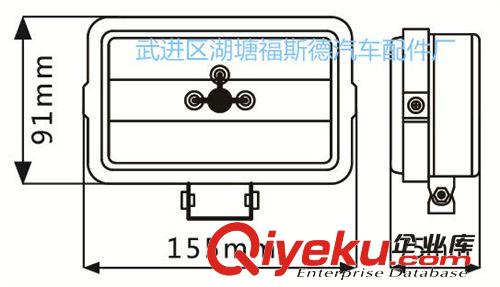 車燈4寸方總成大燈前照燈大燈總成汽車配件改裝