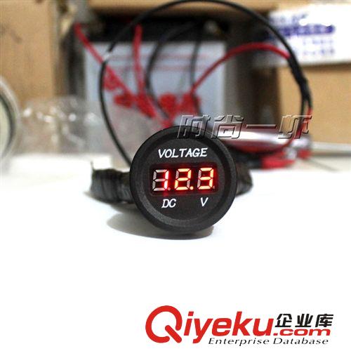 汽車摩托車電壓表改裝直流電壓表LED12V-24V電壓表數顯電壓表頭