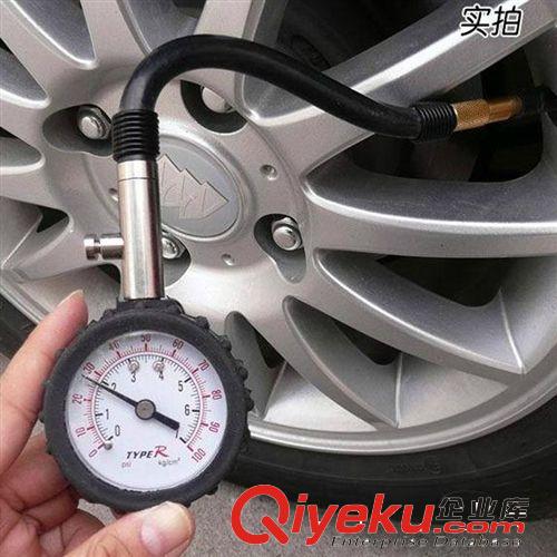長管橡膠固定高精度汽車車用指針式胎壓計 可放氣