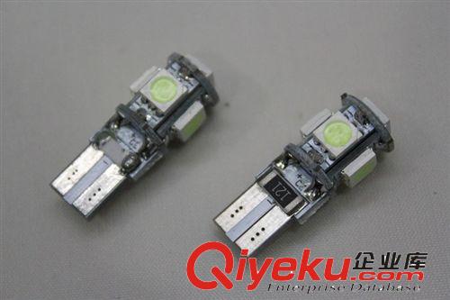 T10 5050 5頭解碼 改裝汽車(chē)示寬燈閱讀燈牌照燈冰藍(lán)LED原始圖片2