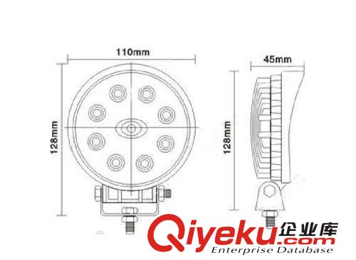大功率超亮 27W LED汽車(chē)射燈 越野車(chē)射燈 越野車(chē)燈 車(chē)頂燈 改裝燈原始圖片2
