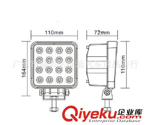 貨車汽車批發(fā)48W汽車LED 大燈越野射燈越野車頂燈日行燈